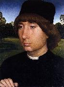 Hans Memling Portrait of a Young Man before a Landscape oil painting
